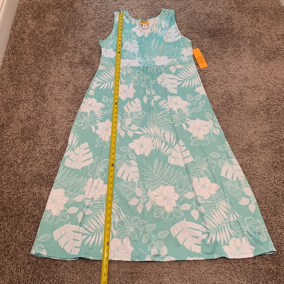 Ruby Rd. Sleevelss Maxi Dress Size Medium Sea Green NWT - Picture 3 of 8